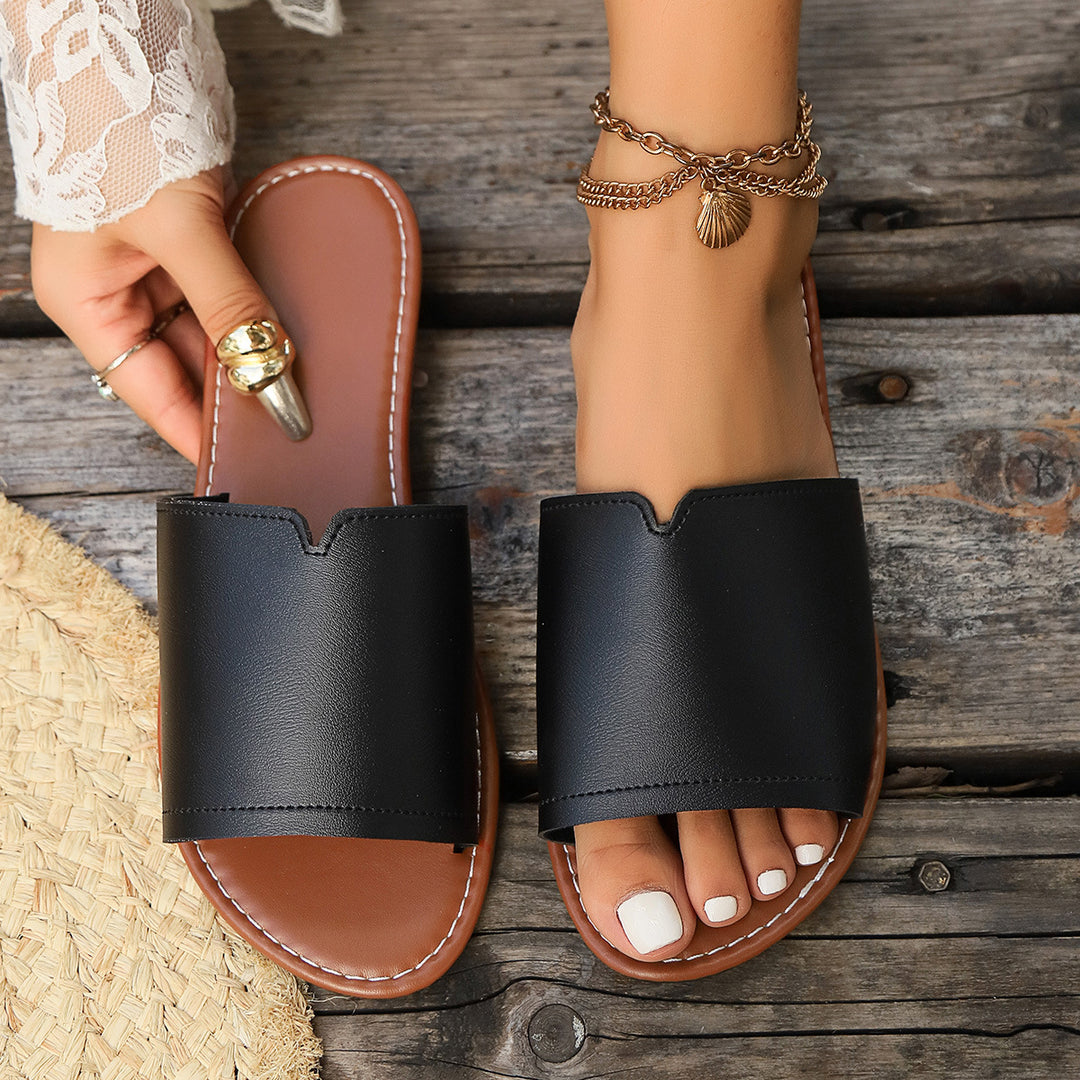 Dame elegante Mules med høj kvalitet metallic-finish og komfortabel sål Stilla