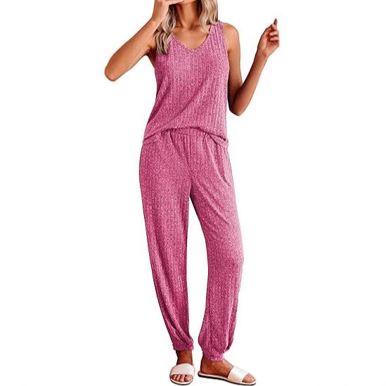 Dame Relaxed Fit Stribet Loungewear Sæt Stilla