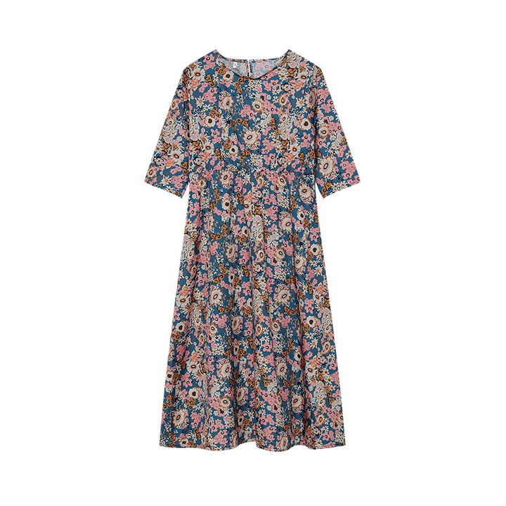 Dame Flydende Floral Midikjole Stilla