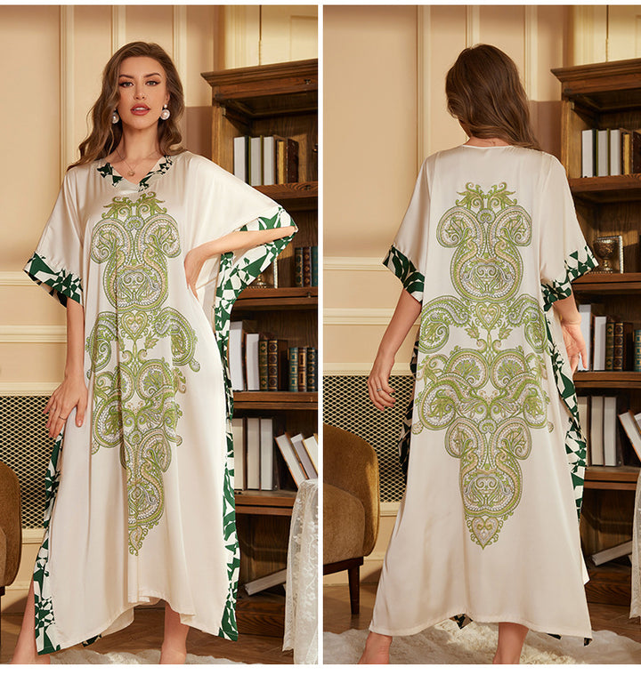 Dame Kimono-robe med floralt design og luksuriøs forarbejdning Stilla