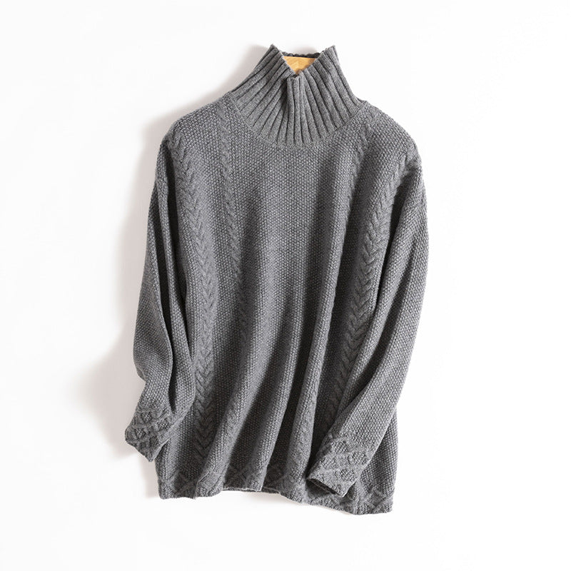 Femme Chunky Strik Høj Hals Sweater Stilla