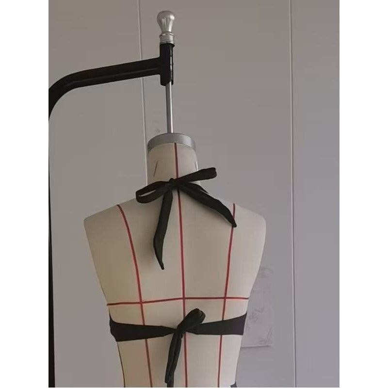 Dame Push-Up-Bikini-top med elegant knude og dekorerede stropper Skovae