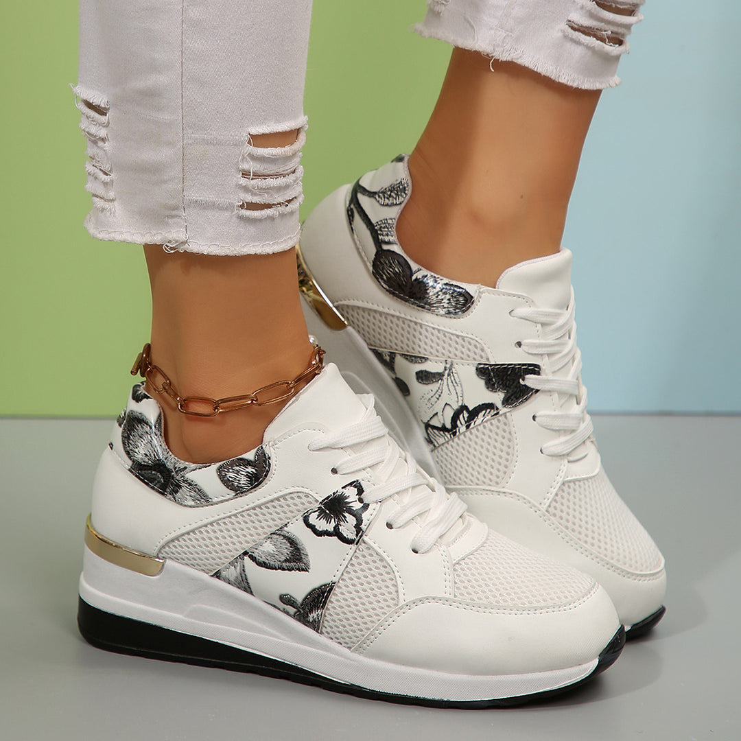Dame Sporty Sneakers med blomstermotiv og ergonomisk dæmpning Stilla
