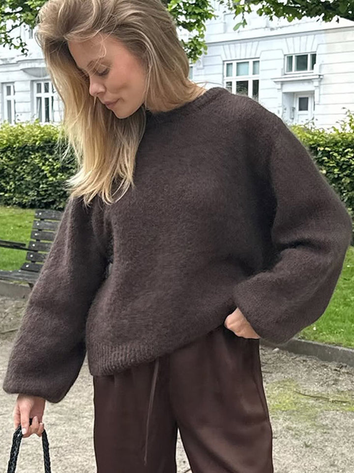 Dame stilfuld Relaxed-Fit pullover med voluminøse ærmer Stilla