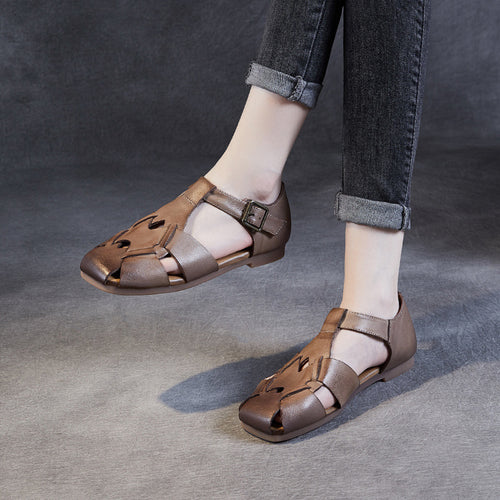 Dame Premium Komfort Lukkede Sandaler med Justerbar Spænde Stilla