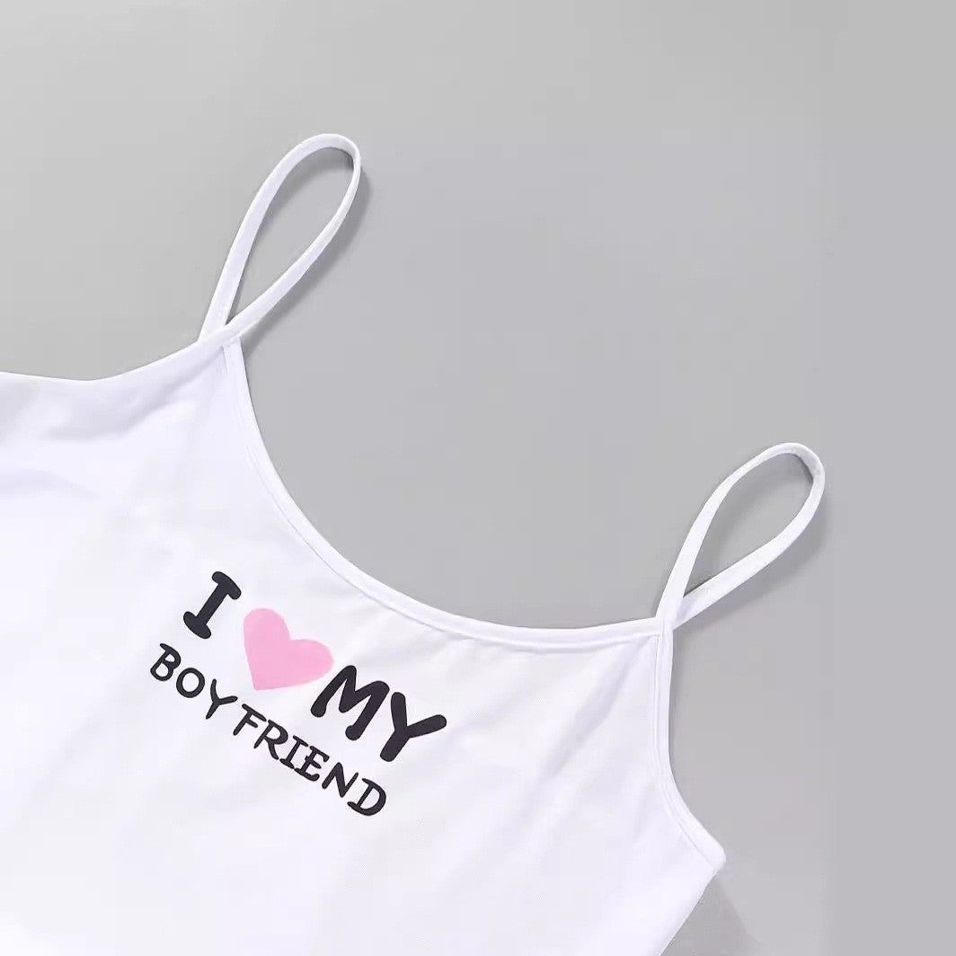 Dame kortærmet pyjamas sæt med hjerteprint Stilla