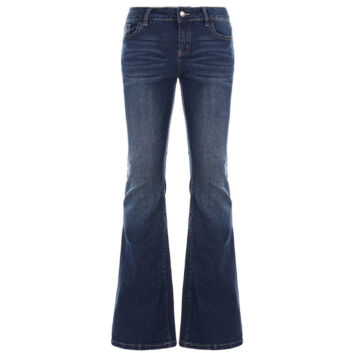 Dame Flared Jeans i vintage-stil med høj talje og komfortabel pasform Skovae