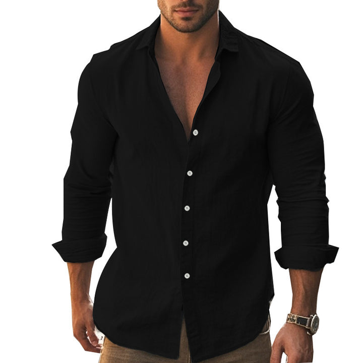 Herrer stilfuld langærmet skjorte med stilfuld button-down krave Stilla