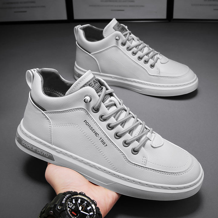 Dame High-Top Casual Læder Sneakers med forstærket ankelbeskyttelse Stilla