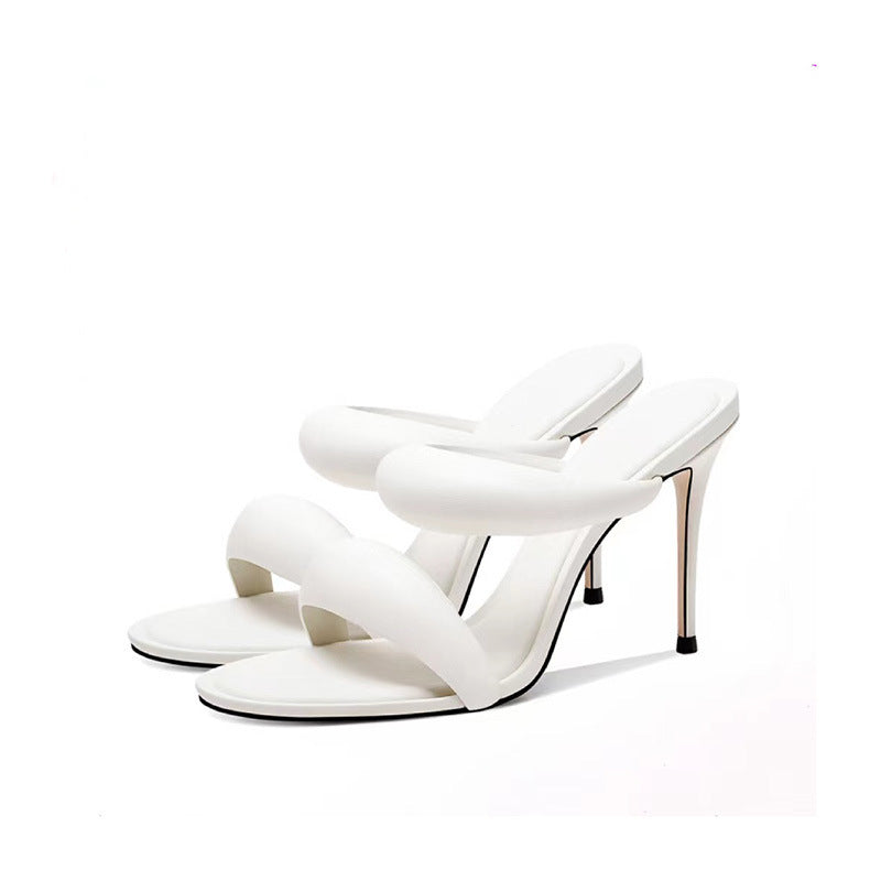 Femme Stilfulde Høje Hæle Slide Sandaler Stilla