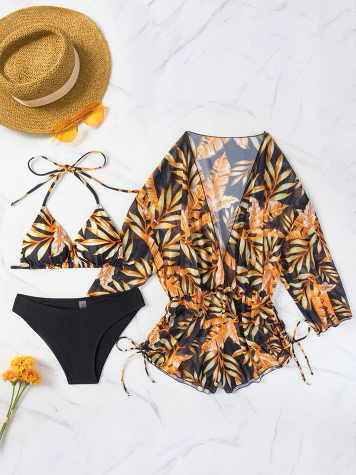Dame Tropical Print Badedragt Sæt Stilla