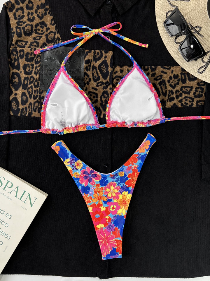 Dame Farverig Triangle-Bikini Stilla