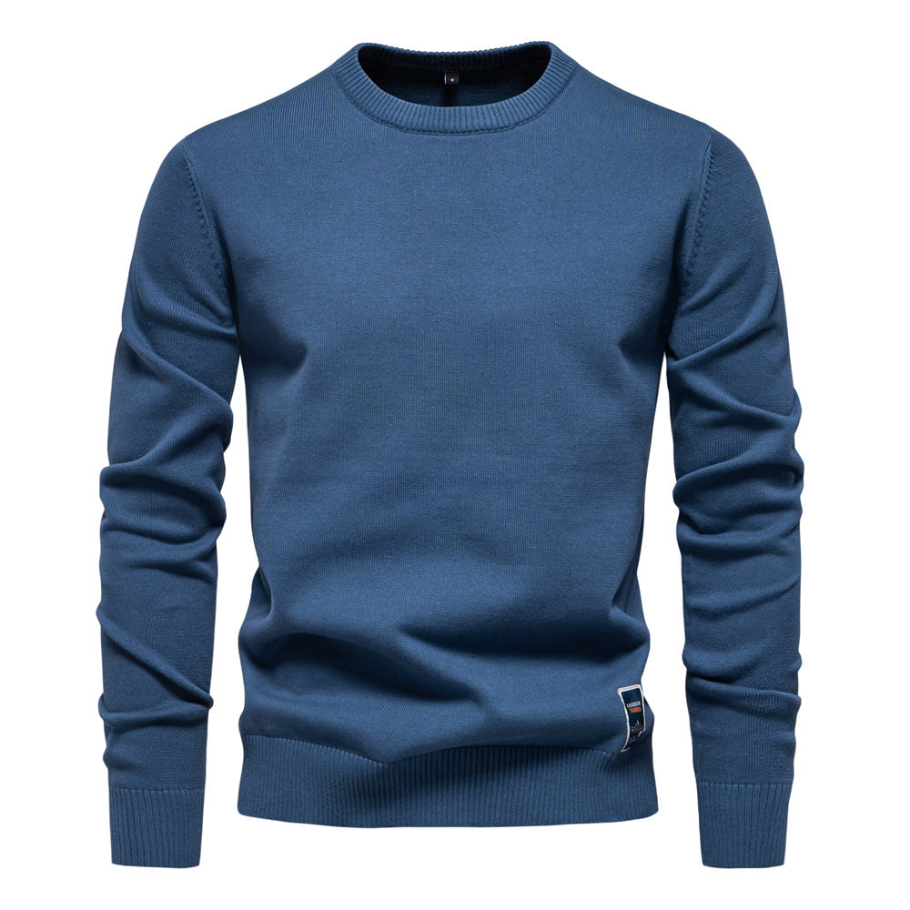 Herre klassisk rundhalset sweater lavet af høj kvalitet bomuld Stilla