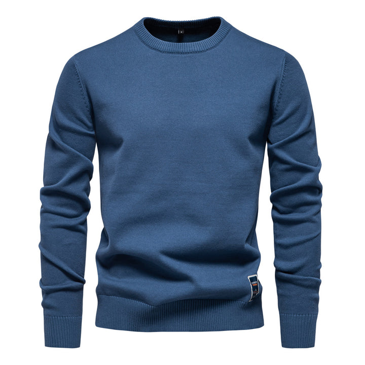 Herre klassisk rundhalset sweater lavet af høj kvalitet bomuld Stilla