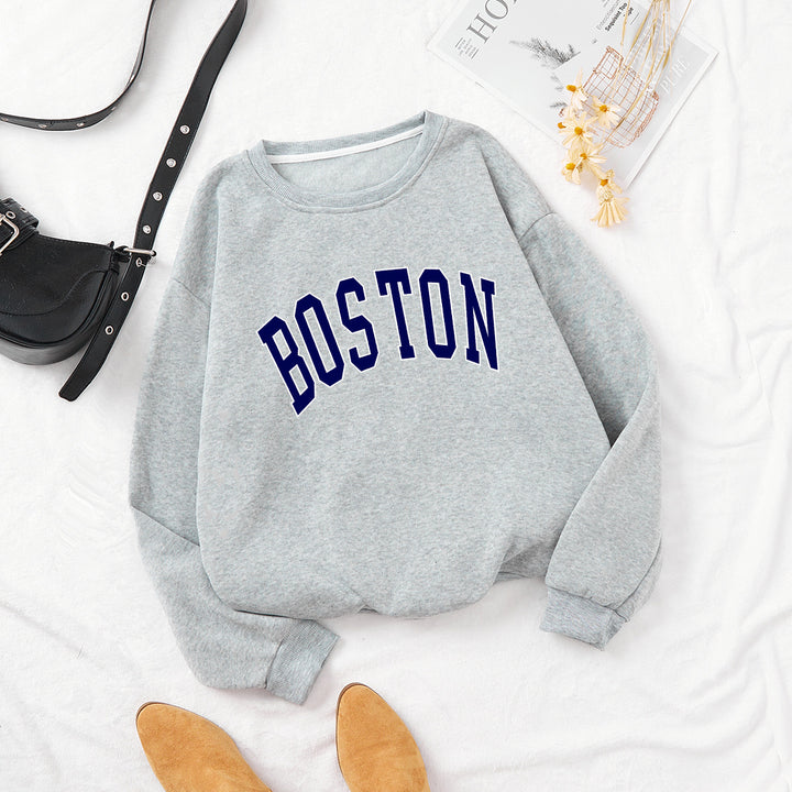 Kvinder casual sweatshirt med Boston print Skovae