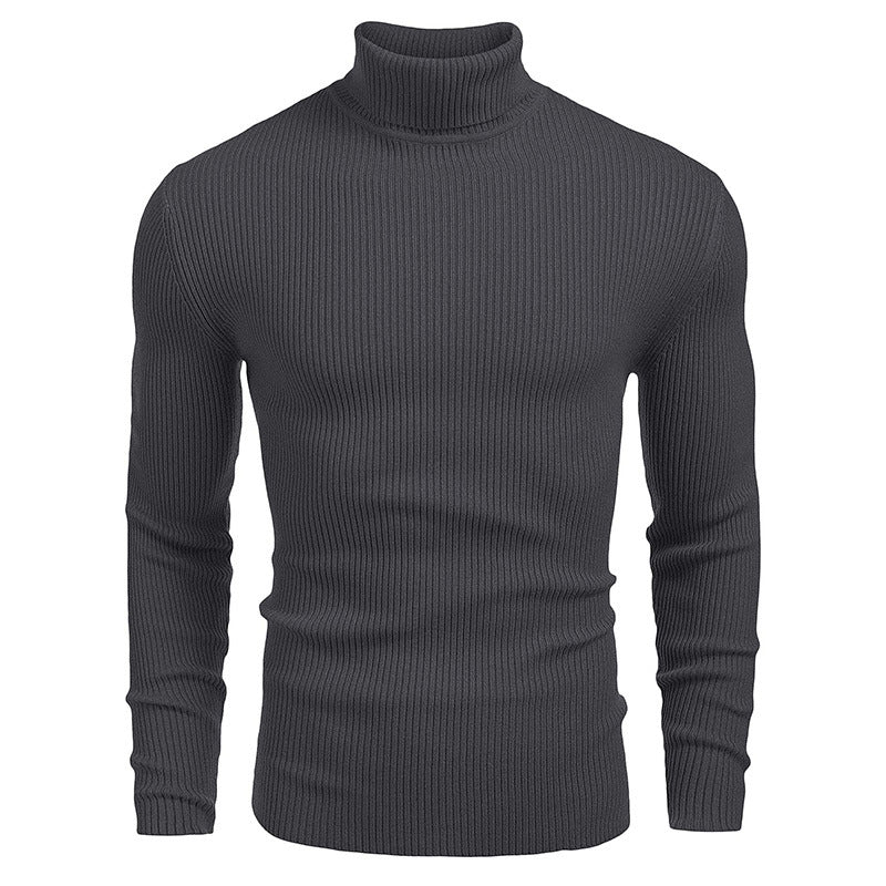 Herrer rullekrave sweater lavet af elastisk ribstrik Stilla