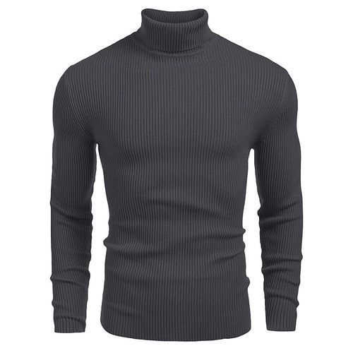 Herrer rullekrave sweater lavet af elastisk ribstrik Stilla