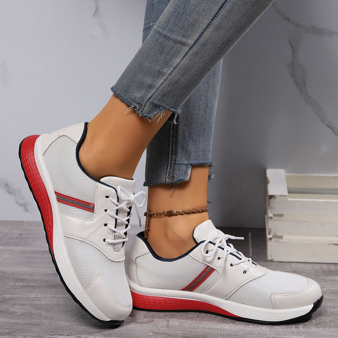 Dame sporty sneakers med åndbart mesh-overmateriale og støddæmpende sål Stilla