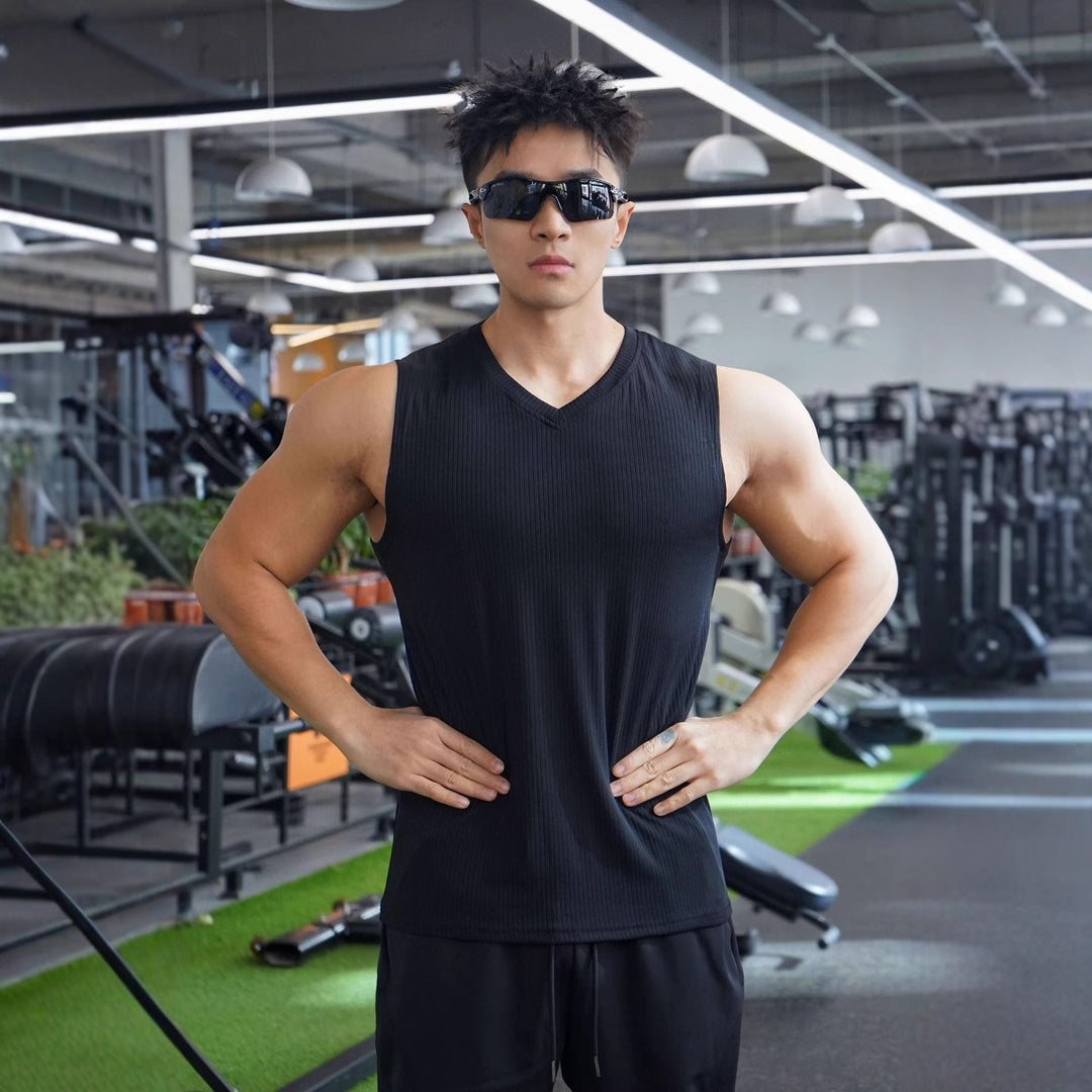 Herrer Sporty ærmeløst fitnessshirt med åndbar struktur Stilla