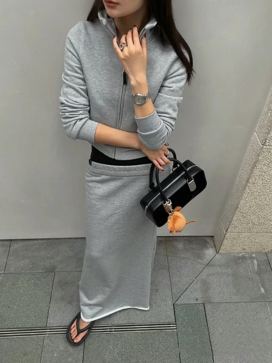 Dame sportjakke med høj krave og cropped design Stilla