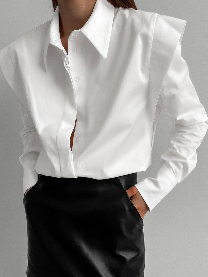 Dame Oversized Bluse med struktureret design og elegante detaljer Stilla