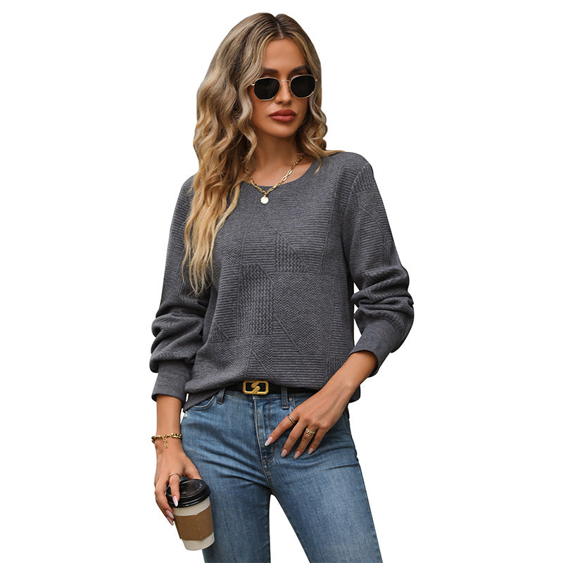 Dame moderat Sweatpullover med struktureret design og afslappet pasform Stilla