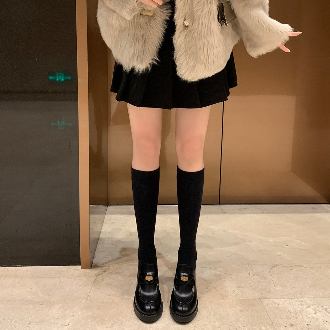 Dame Chunky Heel Slipper med dekorativt bånd Stilla