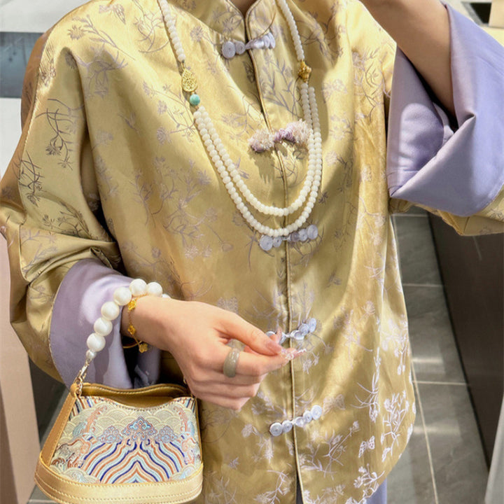 Femme Traditionelle Silke Jacquard Jakke Stilla