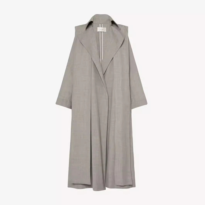Kvinder Lang Oversized Trench Coat med Bred Krave Stilla
