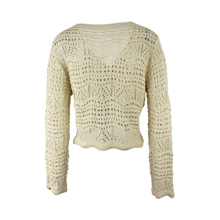 Dame luftig strikpullover med taljerbar snøre Stilla