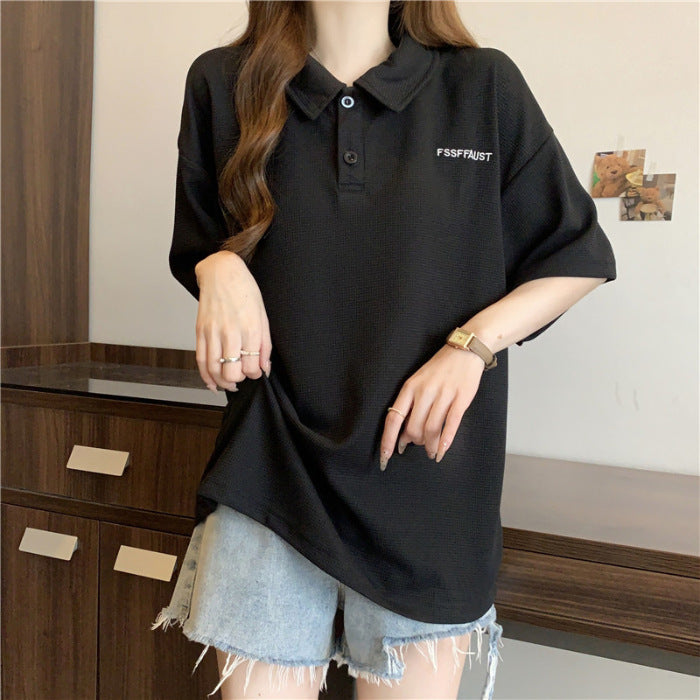 Kvinders Relaxed Fit Struktureret Poloshirt Stilla