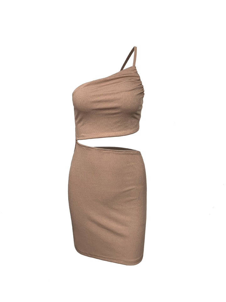 Stilla | Sexy Ærmeløs Rygløs Udsnit Fast Bodycon Midi Kjole