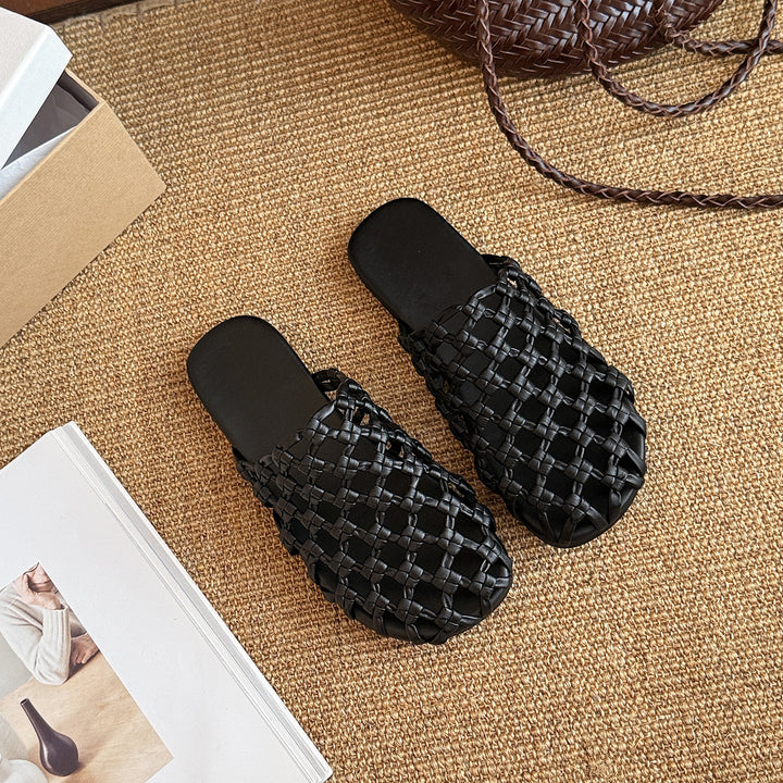 Femme Woven Slide Mules Stilla