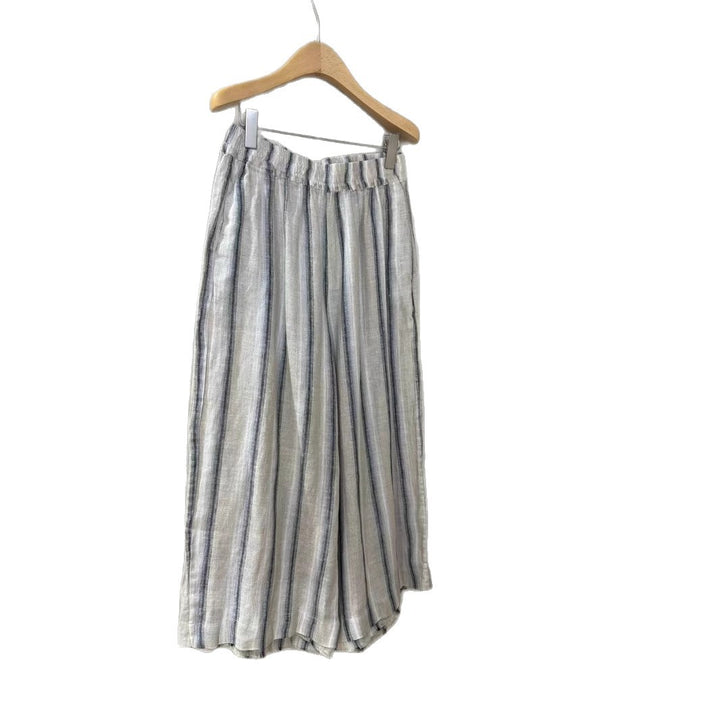 Dame Relaxed Fit Stribet Linned Culottes Stilla