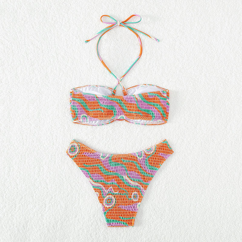 Dame Bikini-sæt med innovativ indpakningslook og trendy bånd Stilla
