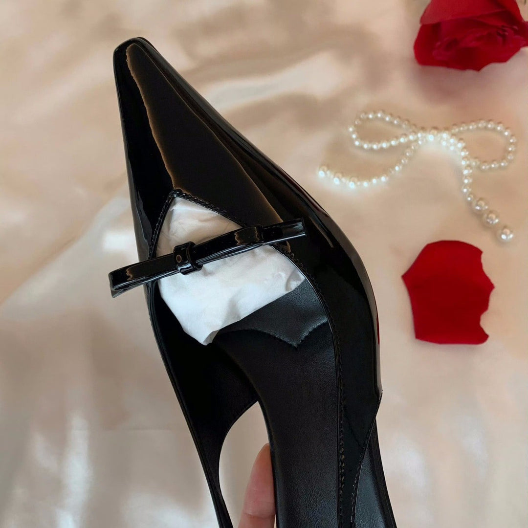 Dame Elegant Spidse Tå Slingback-Hæle med Spændedetalje Stilla