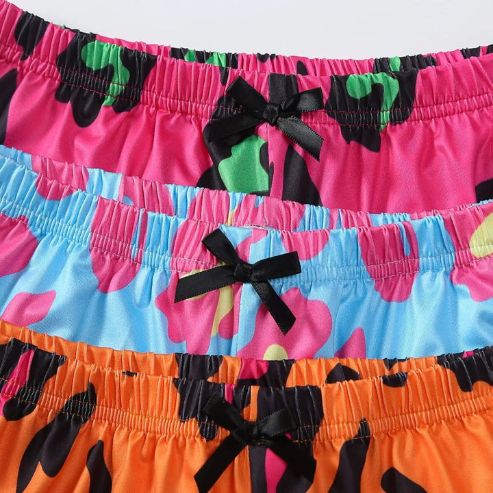 Dame fashionable shorts sæt med iøjnefaldende leopardmønster Stilla