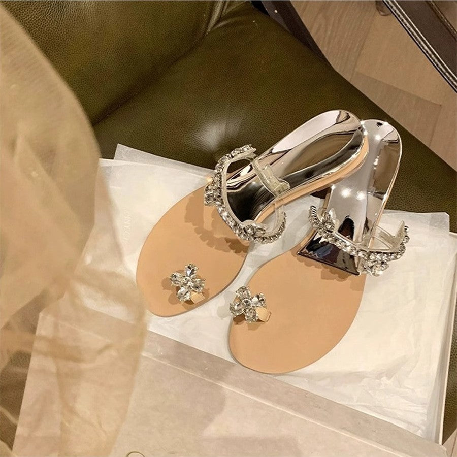 Kvinder Slide Sandaler med elegante strass-accenter Stilla