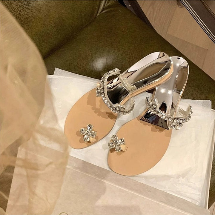 Kvinder Slide Sandaler med elegante strass-accenter Stilla