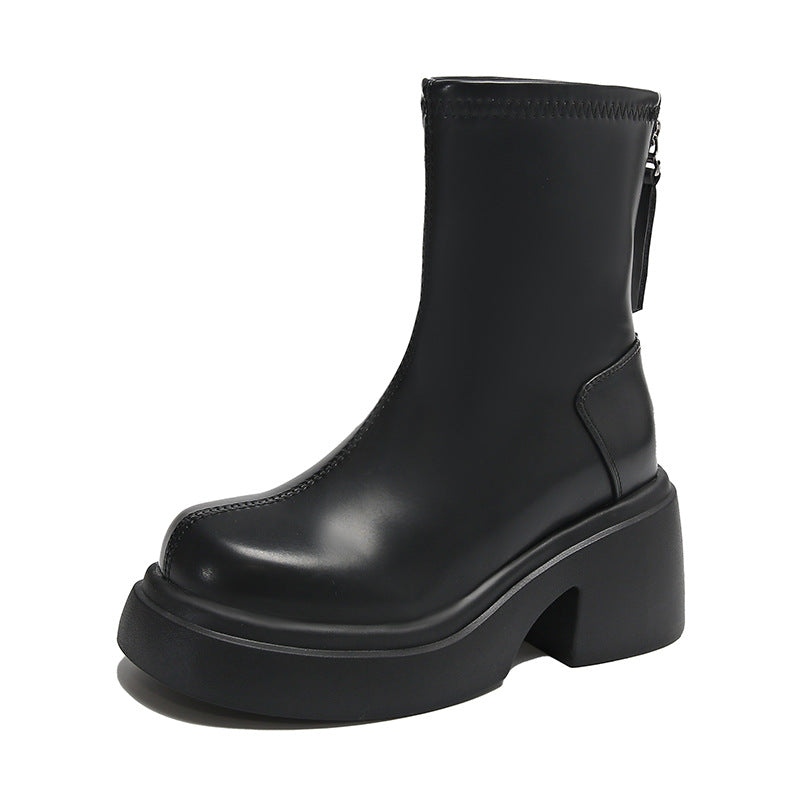 Dame Chunky-soled Støvler med lynlåsdetalje Stilla