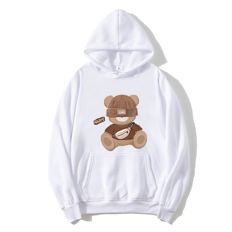 Dame hoodie med unikt bjørnemotiv Skovae