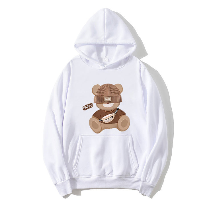 Dame hoodie med unikt bjørnemotiv Skovae