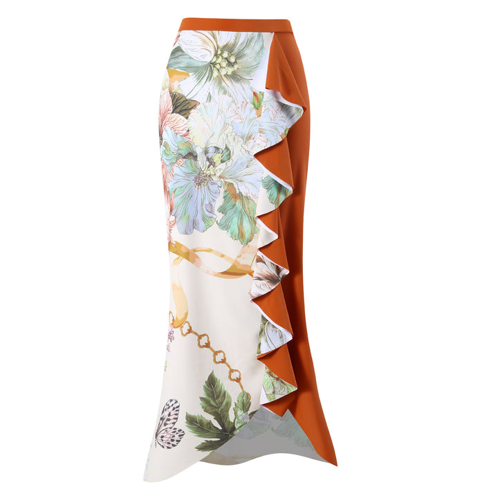 Dame ét-piece badedragt med asymmetrisk snit og elegant maxi-nederdel Stilla