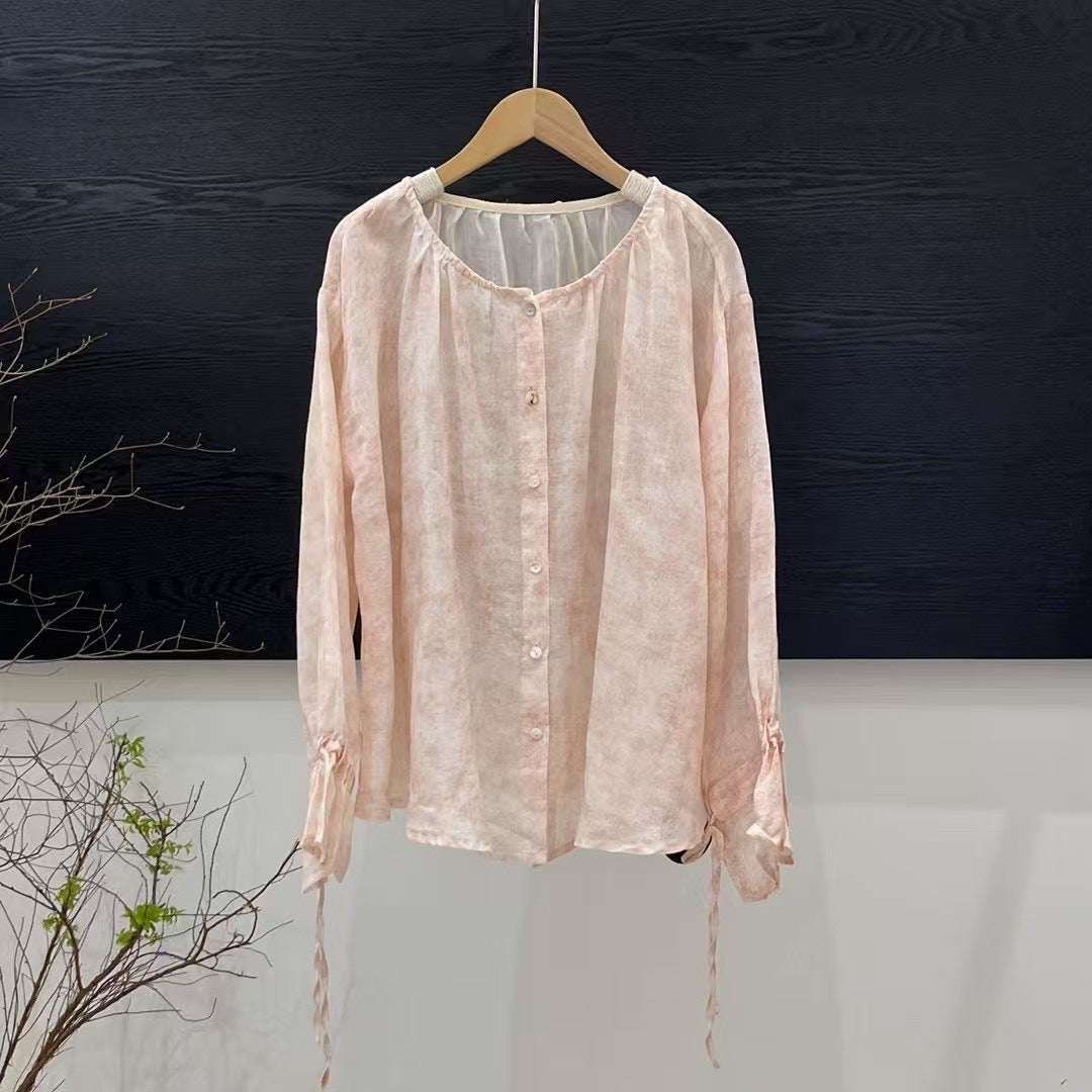 Femme Letvægts Knap-Up Bluse Stilla