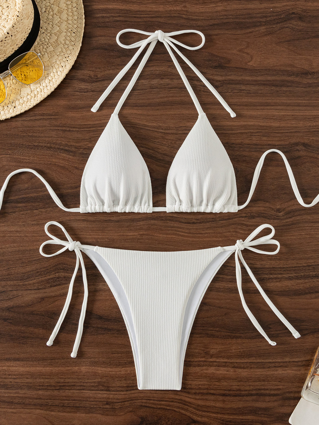 Dame Triangel-Bikini med justerbare stropper og sidelukninger Stilla