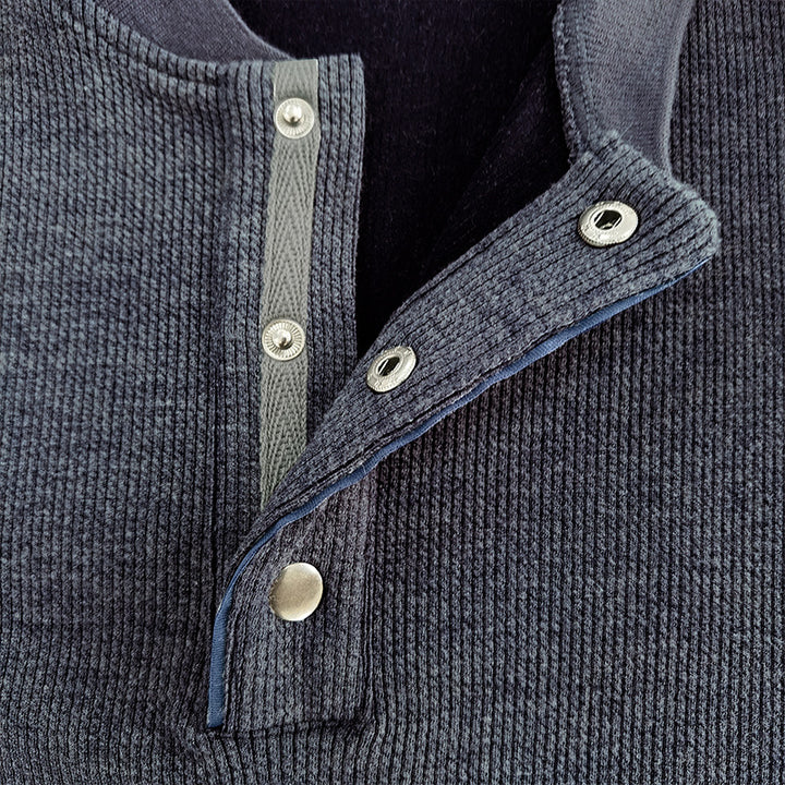 Herrer langærmet skjorte med knaplukning og struktureret design Stilla