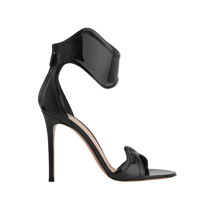 Femme Elegante Metallic Ankelsnor Højhælede Sandaler Stilla