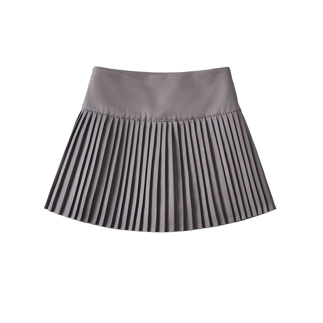 Dame plissert nederdel med elastisk talje og svajende design Stilla