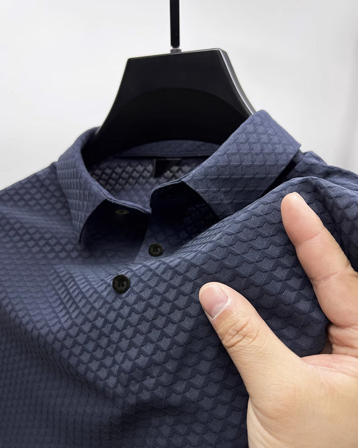 Herrer struktureret Performance Button-Up-Skjorte Stilla