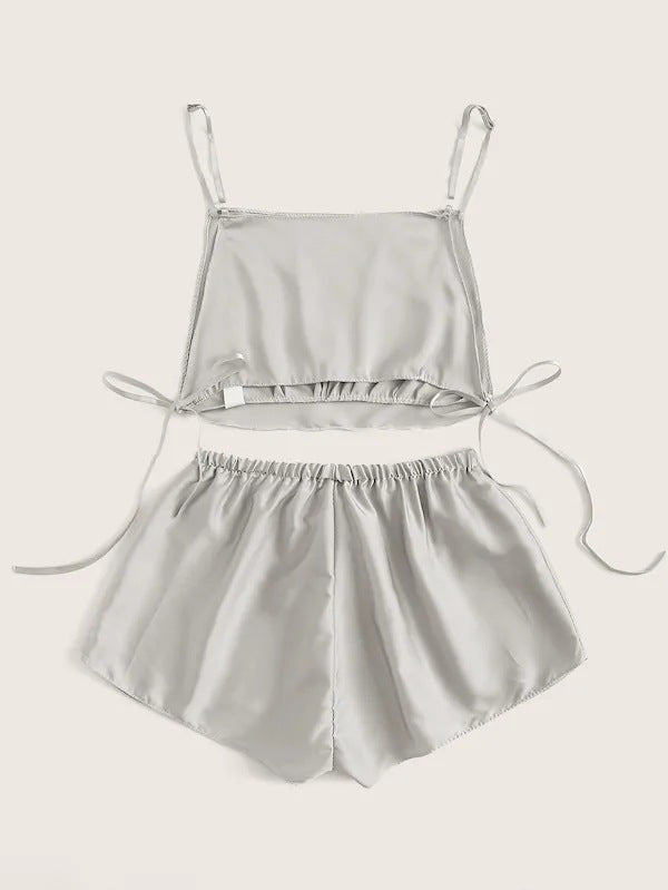 Dame Satin Camisole og Shorts Sæt Stilla